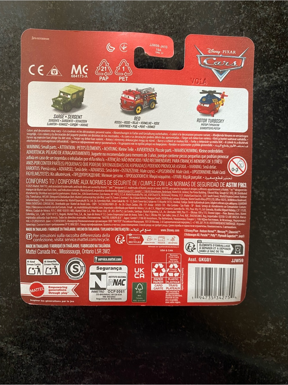 New! Disney Pixar cars mini racers sarge, Red, rotor turbosky race and rescue - Picture 2 of 5